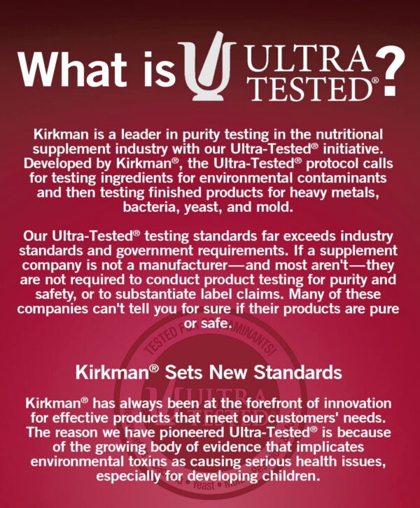 Cápsulas Kirkman multivitamínico y minerales para niños sin colorantes