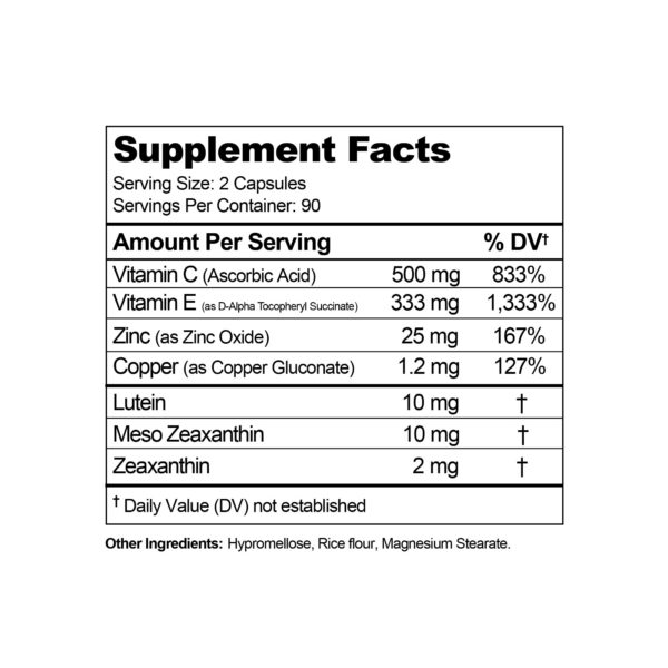 Suplemento para protección avanzada contra luz azul y DMAE