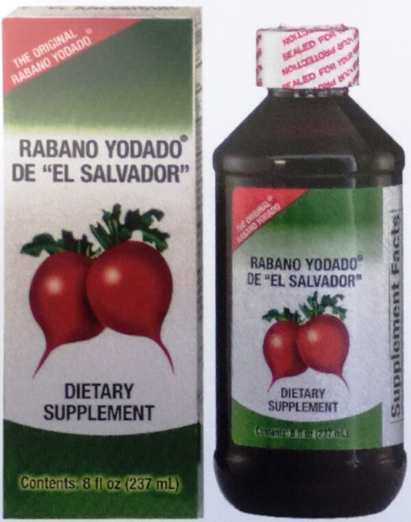Version 1.0.0 Suplemento rábano yodado El Salvador líquido antioxidantes 8oz