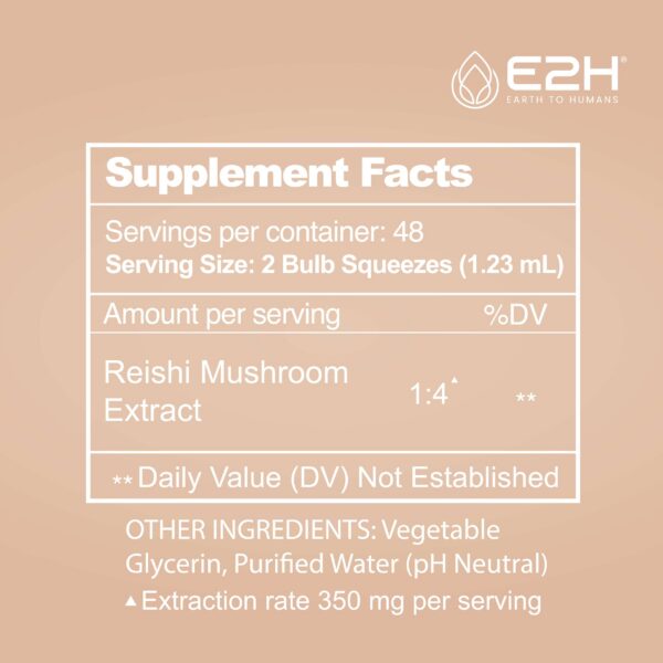 Suplemento reishi natural para energía y longevidad E2H
