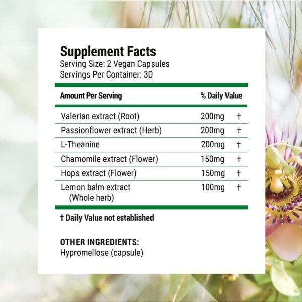 Suplemento para apoyar relajación y sueño profundo de Nested Naturals