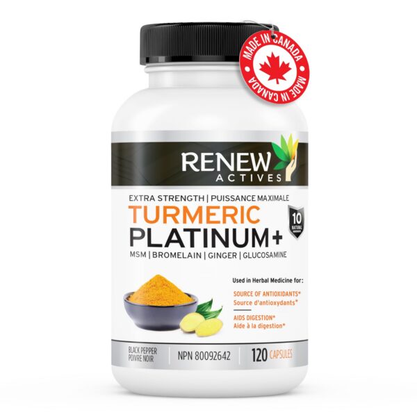 Suplemento Renew Actives Cúrcuma Platino 120 cápsulas