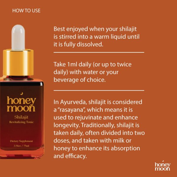 Suplemento para salud cerebral y energía Honey Moon Shilajit