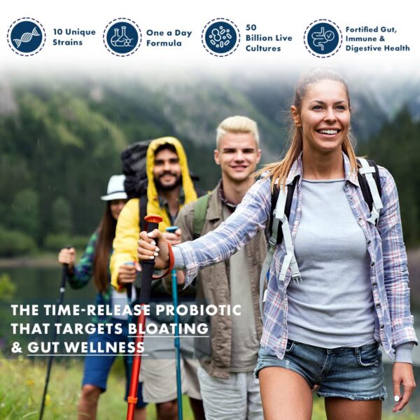 Suplemento para salud intestinal y alivio hinchazón 50 mil millones