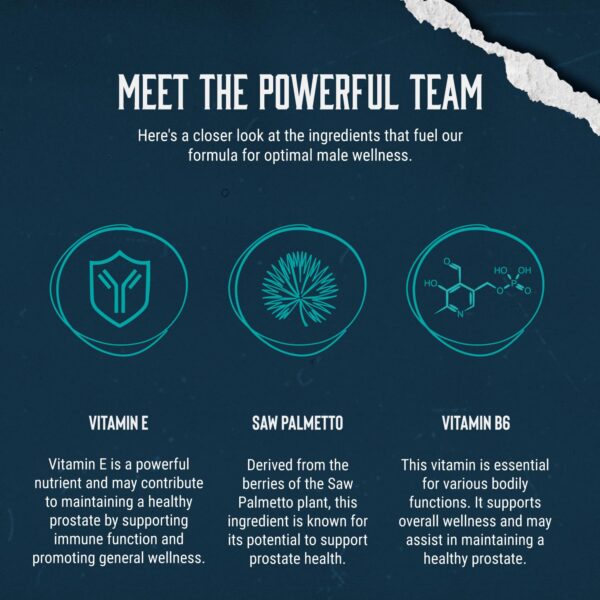 Suplemento para la salud masculina con zinc y complejo de esteroles vegetales