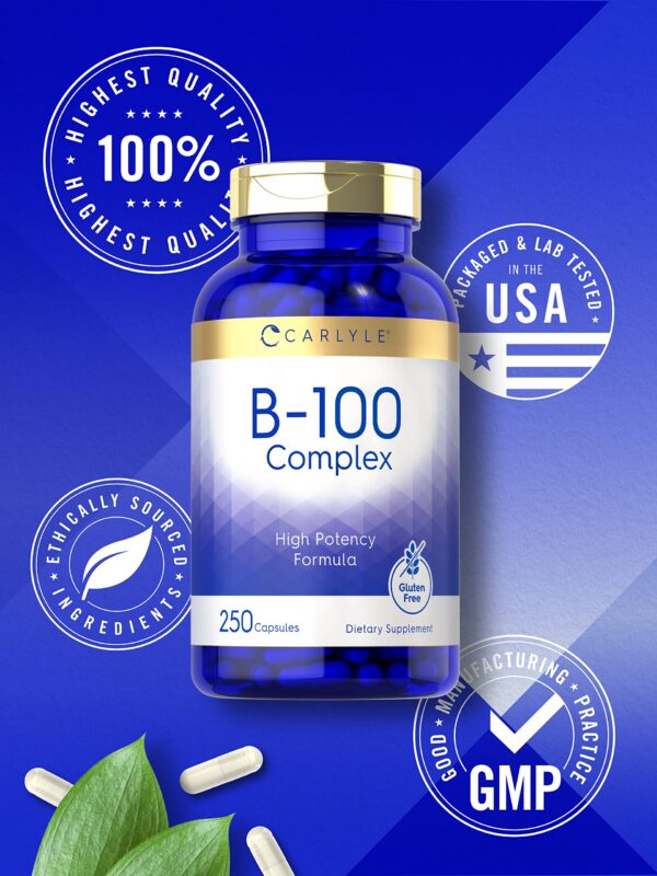 Suplemento saludable Carlyle vitaminas B-100