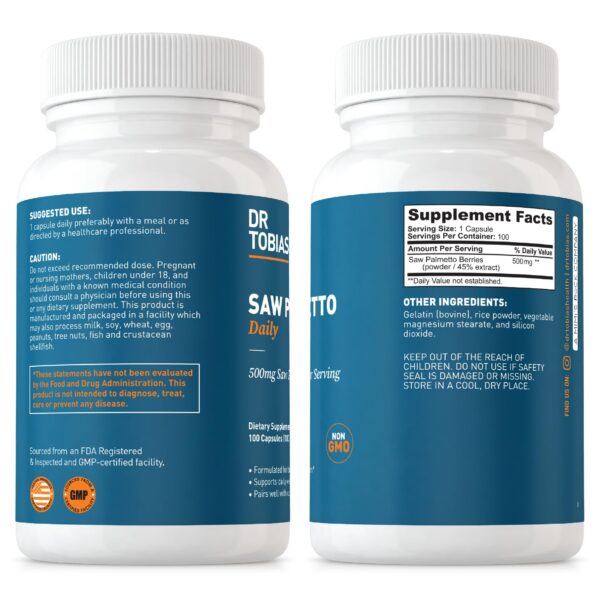 Dr. Tobias Saw Palmetto Cápsulas para hombres y mujeres