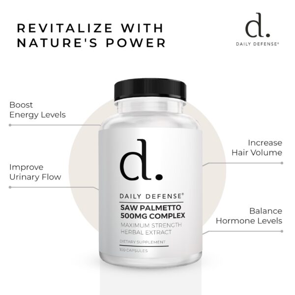 Suplemento Saw Palmetto para hombres y mujeres Daily Defense