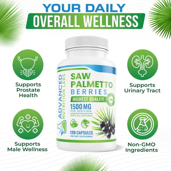 Suplemento Saw Palmetto soporte hormonal equilibrio y crecimiento capilar
