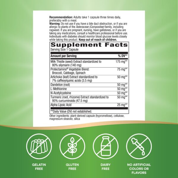 Suplemento sin colores ni sabores artificiales Nature's Way 60 cápsulas