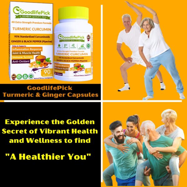 Cápsulas GoodlifePick potencia 3x cúrcuma y pimienta