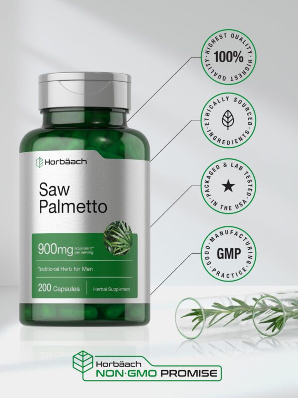 Suplemento sin gluten ni lactosa saw palmetto bayas