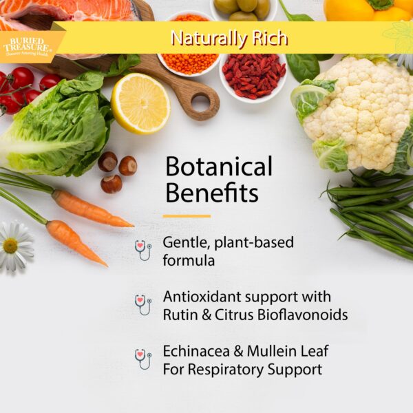 Version 1.0.0 Buried Treasure ACF etiqueta del producto para niños inmunidad