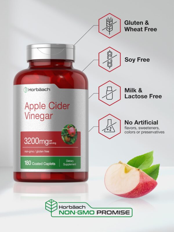 suplemento sin gluten ni OMG vinagre sidra manzana