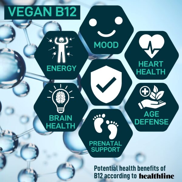 Suplemento sin OGM Vegan Probiotic Plus B12 y FOS prebiótico