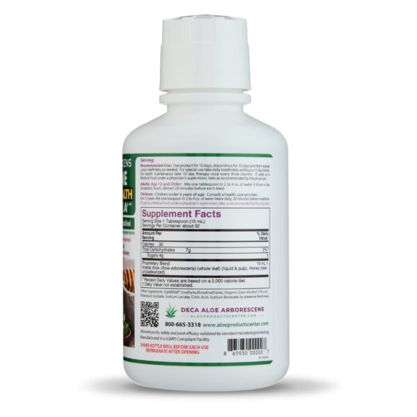 Suplemento para sistema inmune con aloe y miel cruda