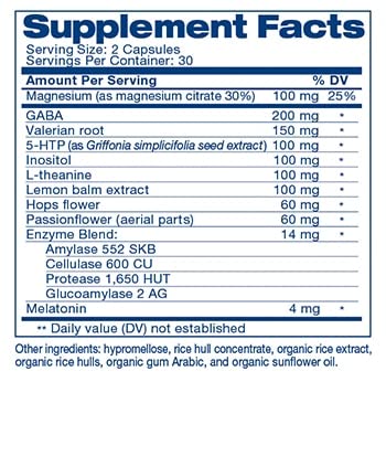 Suplemento Sleepzyme con mezcla de enzimas para mejor absorción