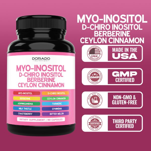Suplemento para soporte hormonal femenino Myo-Inositol 90 cápsulas