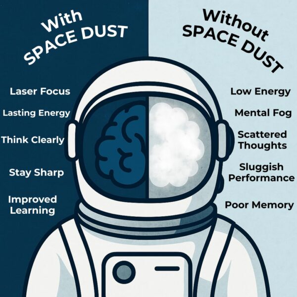 Suplemento Space Dust para gamers y usuarios pantalla prolongada