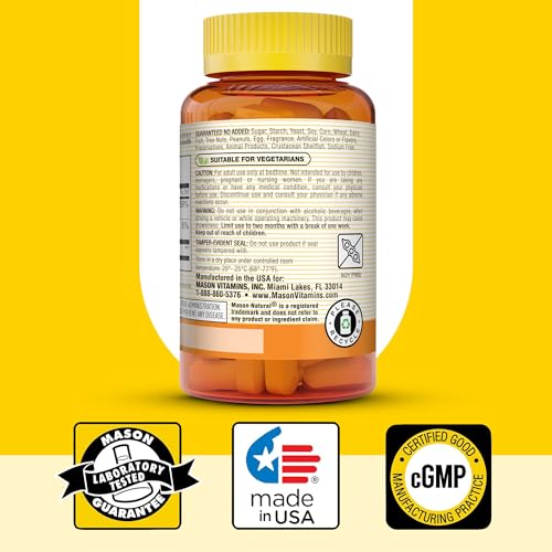 Suplemento sueño melatonina MASON NATURAL para adultos