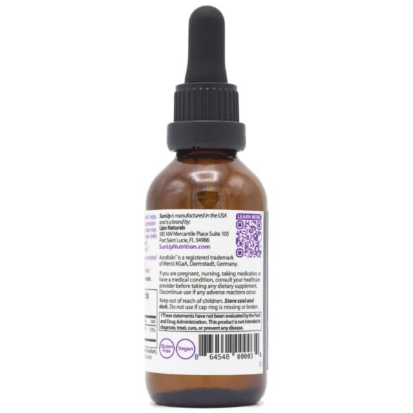 Suplemento SunUp metilfolato líquido sin gluten y sin aditivos