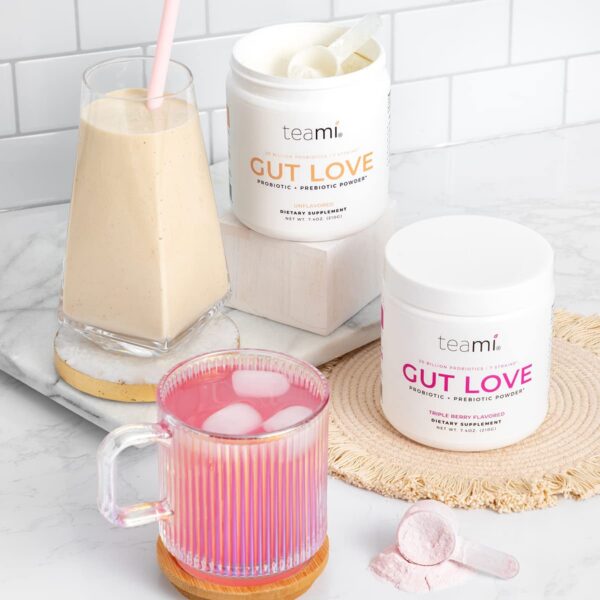 Suplemento Teami Gut Love cuidado intestinal y prebiótico