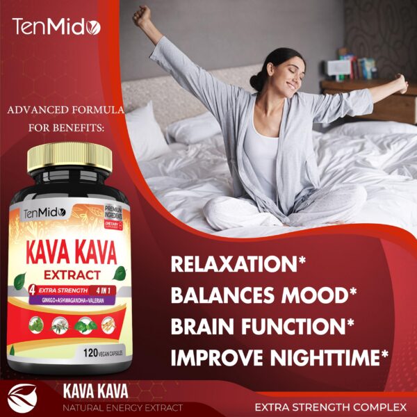 Suplemento Tenmido con ingrediente concentrado kava kava para energía