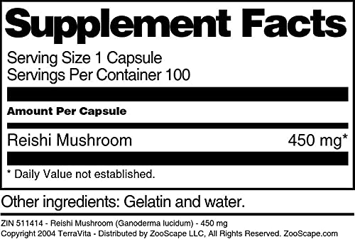 Version 1.0.0 Suplemento TerraVita Reishi Ganoderma fácil de tragar
