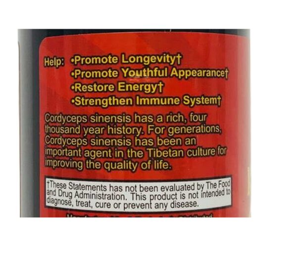 Suplemento tradicional Cordyceps King Golden 90 cápsulas
