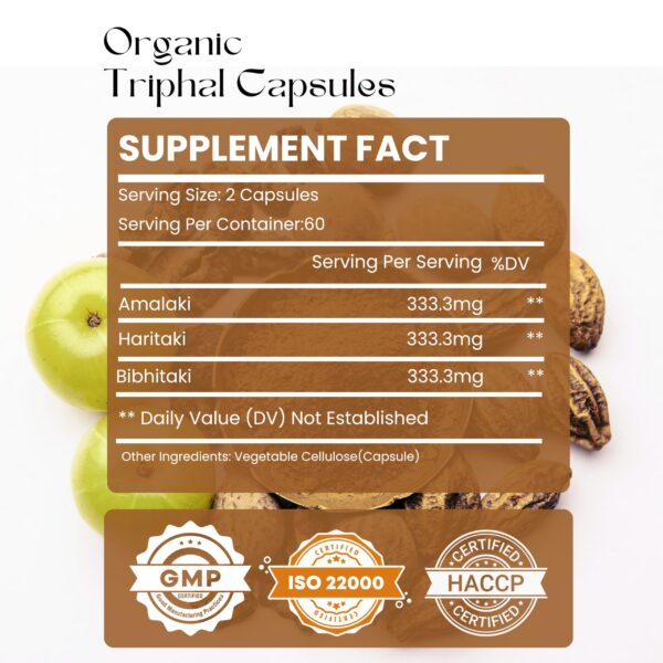 Version 1.0.0 suplemento triphala Hebhac Herbs para salud y energía