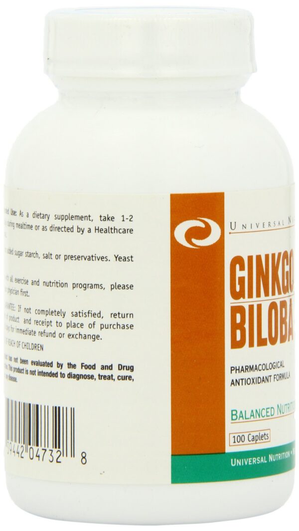Version 1.0.0 Suplemento Universal Nutrition Ginkgo biloba extracto 500mg cápsulas