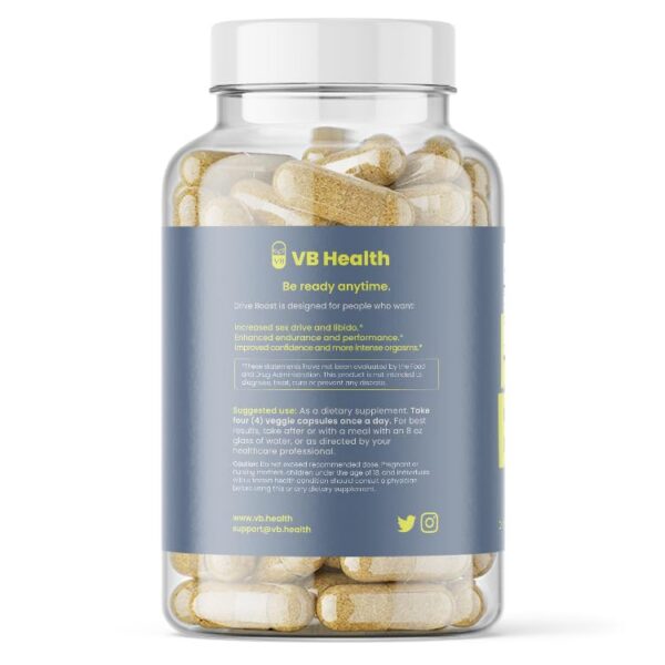 Suplemento VB Health Drive Boost fabricado en USA para salud masculina