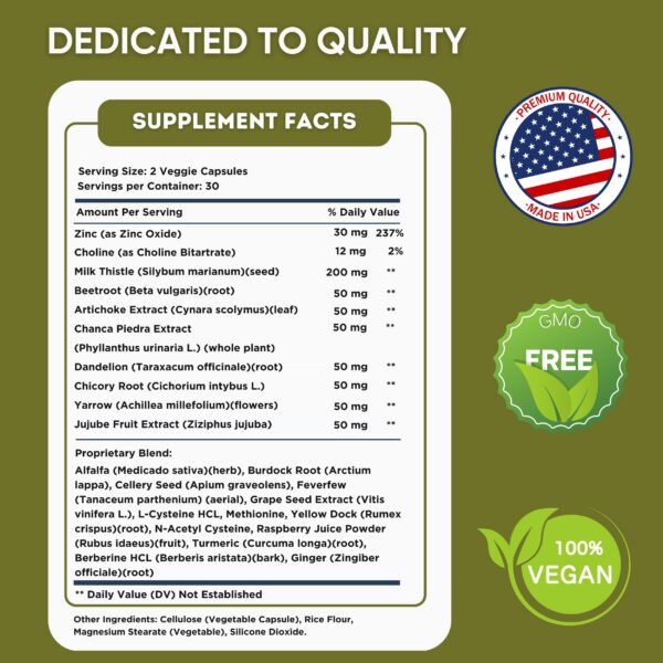 Suplemento vegano para metabolismo y limpieza del colon