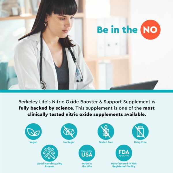Suplemento vegano Berkeley Life potenciador óxido nítrico sin alérgenos