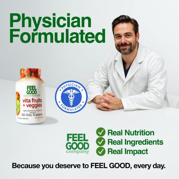 Suplemento vegano FeelGood Superfoods con frutas y verduras orgánicas