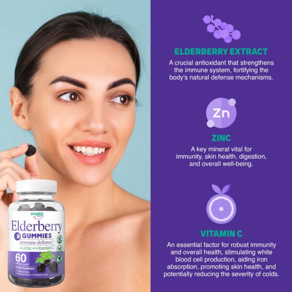 Suplemento vegano gominolas de saúco sabor delicioso y sin alérgenos