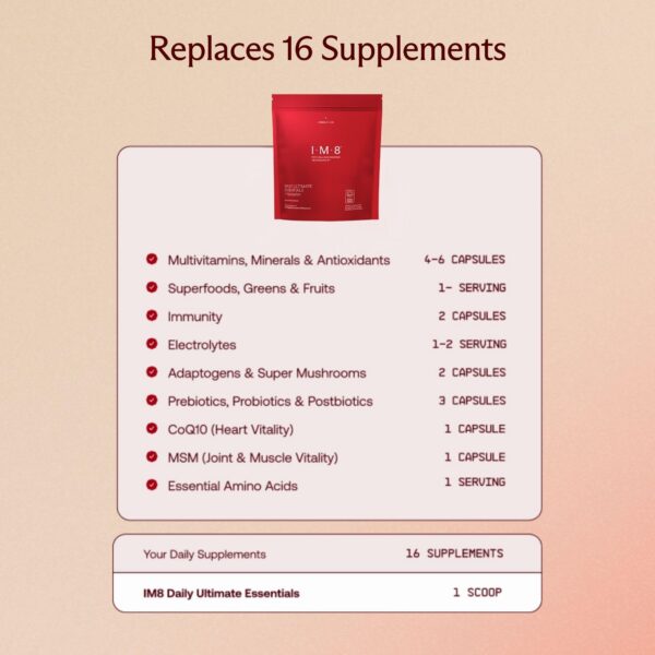 suplemento vegano im8 sin gluten ni alergenos vegetales y vitaminas