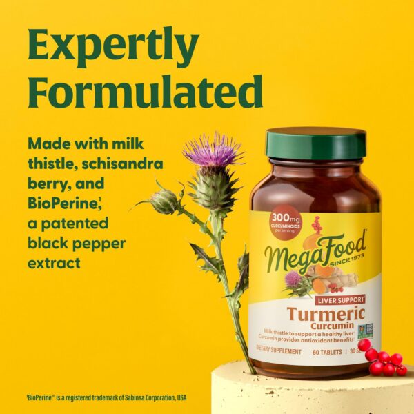 Suplemento vegano MegaFood cúrcuma soporte hígado