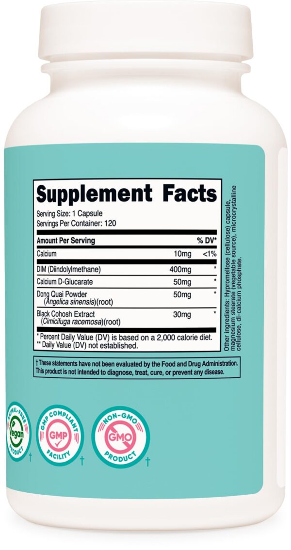 Suplemento vegano Nutricost DIM para mujeres 120 cápsulas