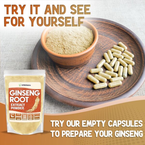 XPRS Nutra polvo extracto raíz ginseng suplementos veganos