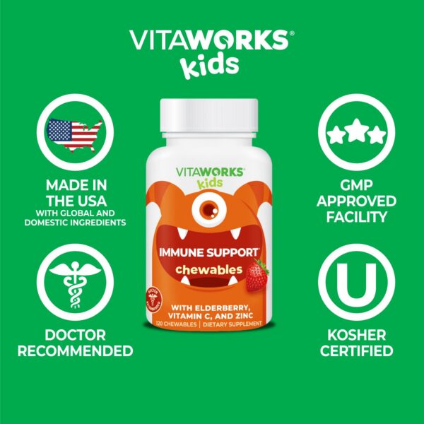 Suplemento vegano VitaWorks para niños con saúco y zinc