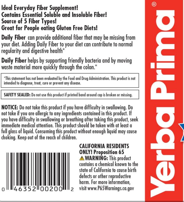 Supplemento de fibra Yerba Prima 12 oz paquete múltiple