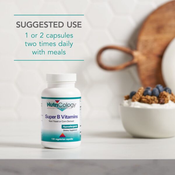 Suplemento vitamina b Nutricology frontal etiqueta