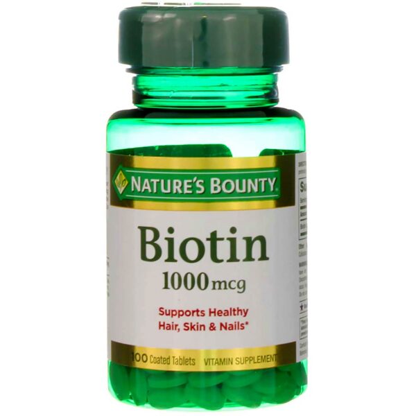 Vitaminas Nature's Bounty biotina para sistema nervioso saludable