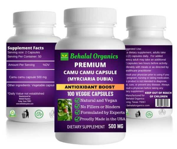 Version 1.0.0 Suplemento de vitamina c Camu Camu cápsulas liberación rápida