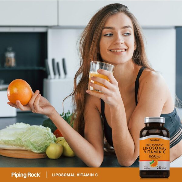 Suplemento vitamina C liposomal Piping Rock 250 softgels