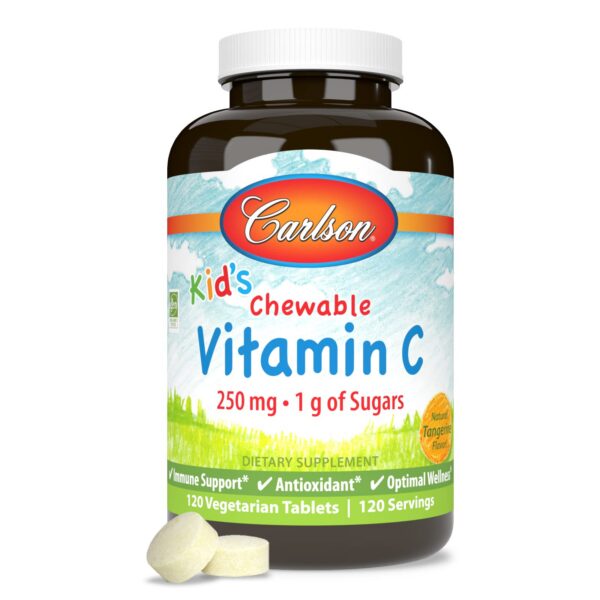Suplemento vitamina c masticable Carlson 120 tabletas