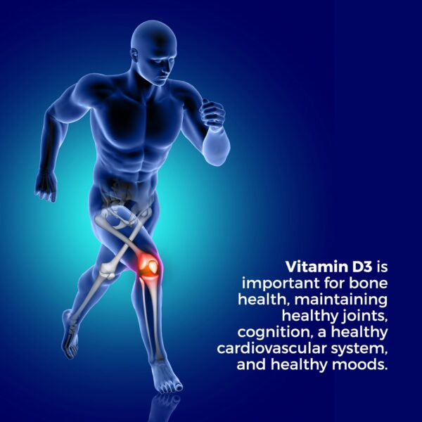 Suplemento saludable de vitamina d3 5000 ui para musculos y articulaciones