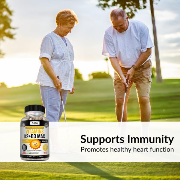 Suplemento vitamina D3 K2 con bioperina Kaya Naturals