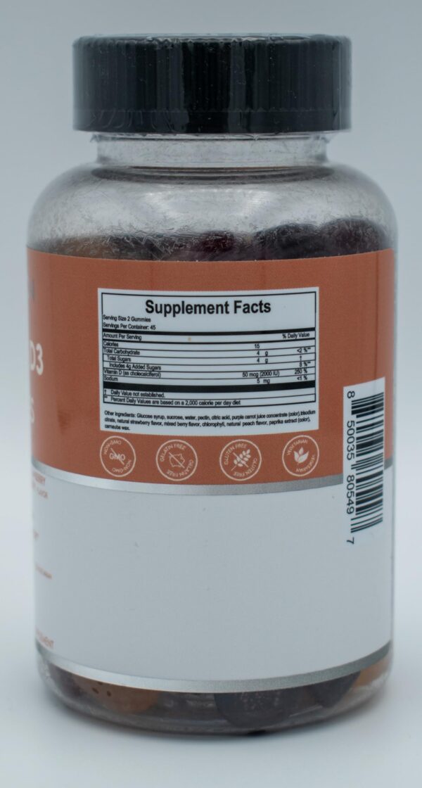 Suplemento de vitamina D3 masticable para adultos NUELATION